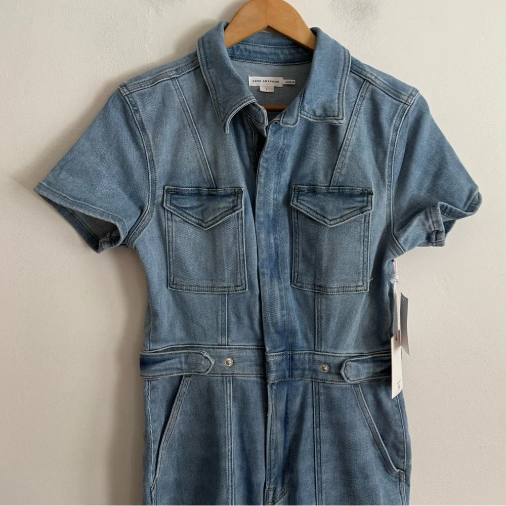 Good American Light Blue Fit for Success Jumpsuit - Picture 2 of 8